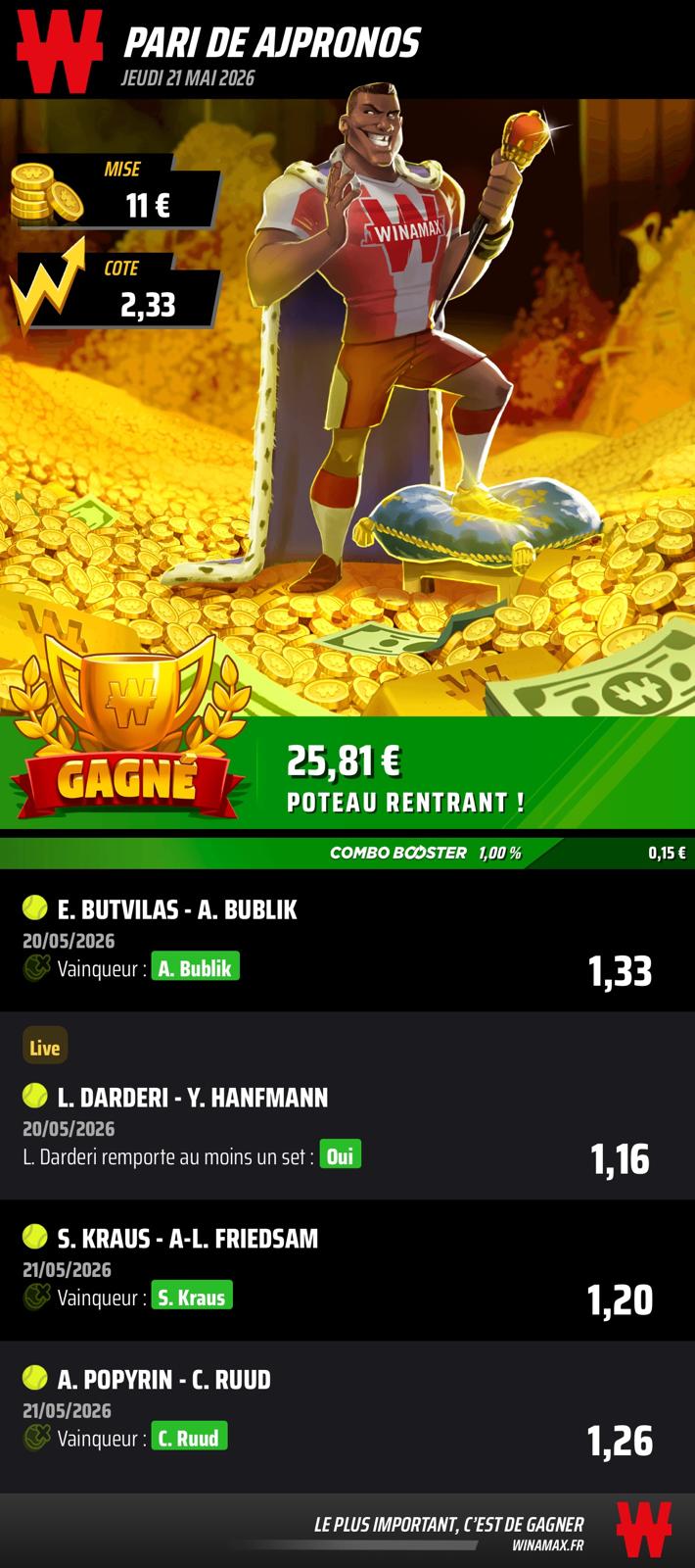 Prono du 01 mai